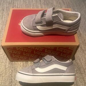 Vans Old Skool V grey size 7 US toddler. New in box